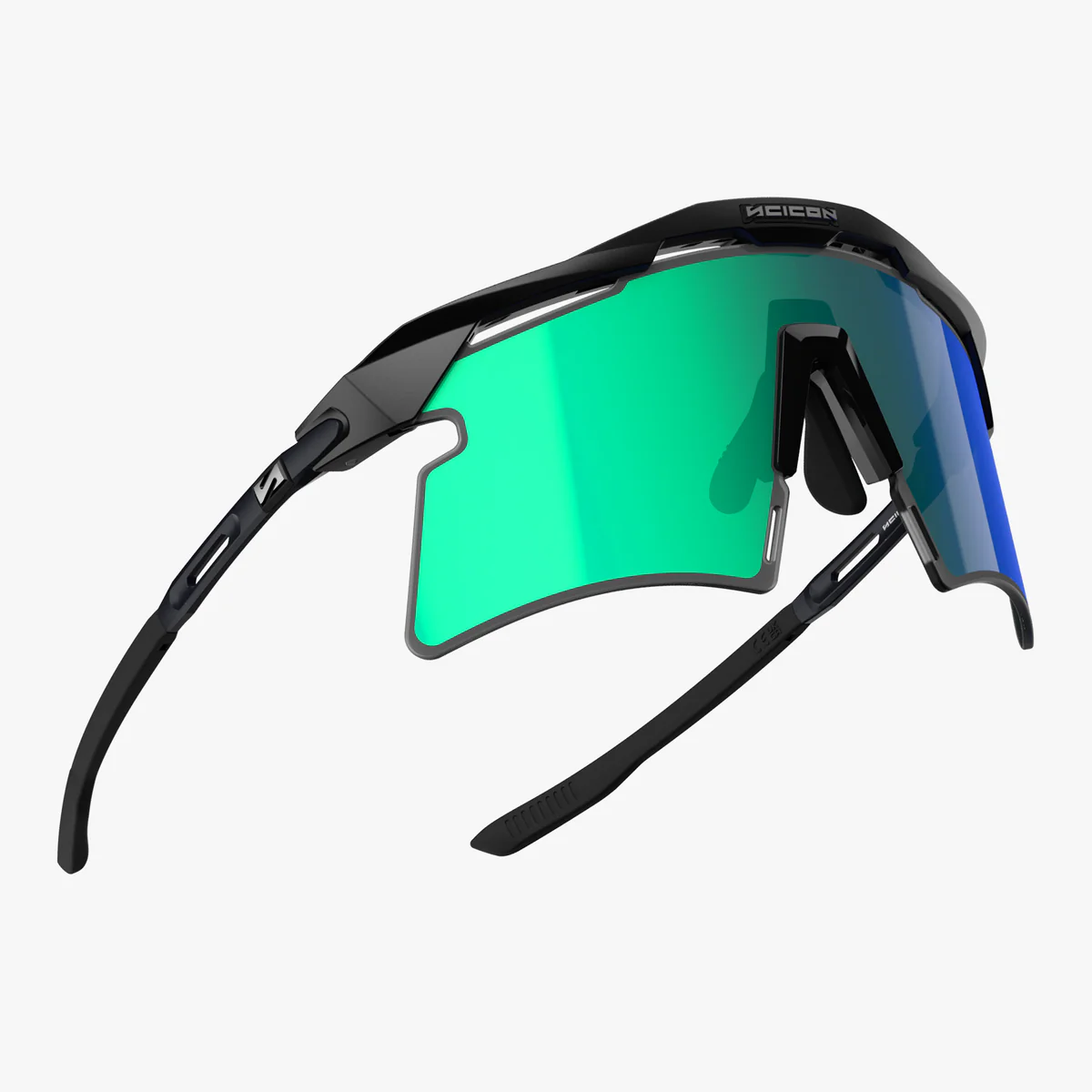 Brille SCICON AEROSHADE 2.0 TITANIUM Schwarz Matt Multimirror-Glas Blue Green + Pink