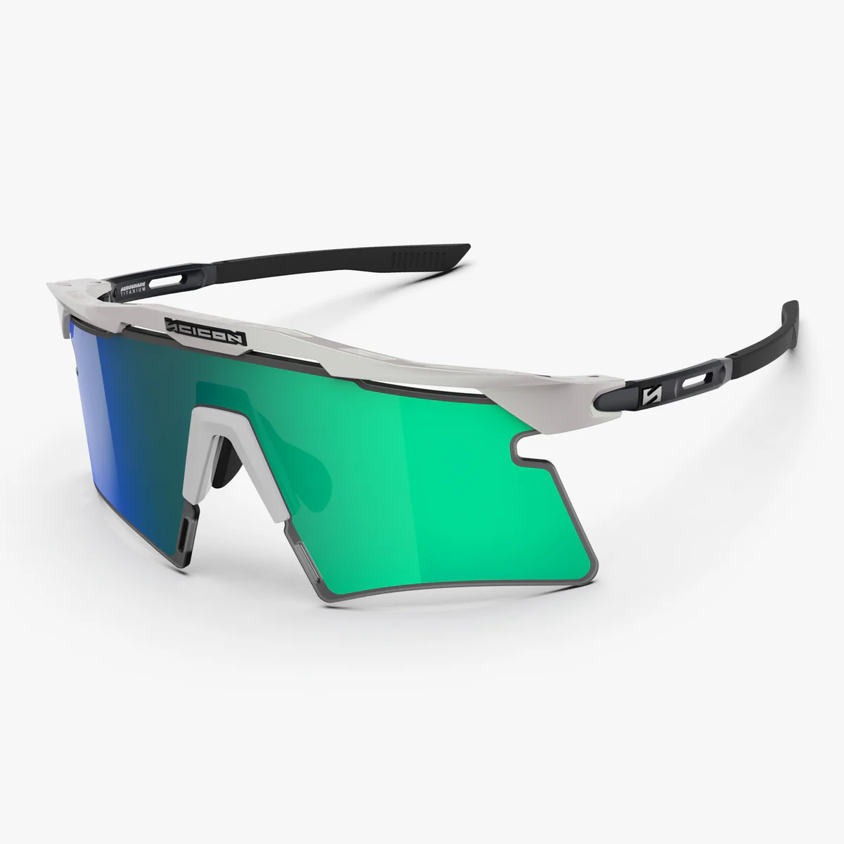 SCICON AEROSHADE 2.0 TITANIUM Brille Weiß Metal Glas Multimirror Blue Green + Pink