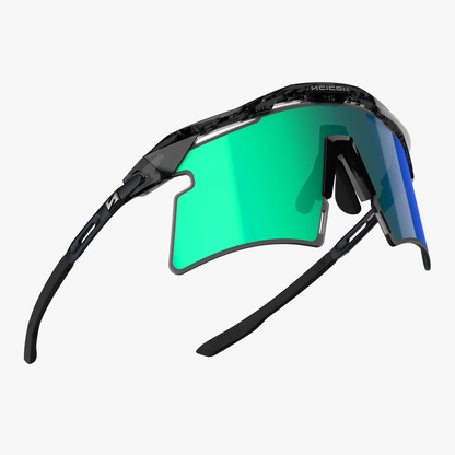 Brille SCICON AEROSHADE 2.0 TITANIUM Schwarz Crystal Gloss Glas Multimirror Blue Green + Pink