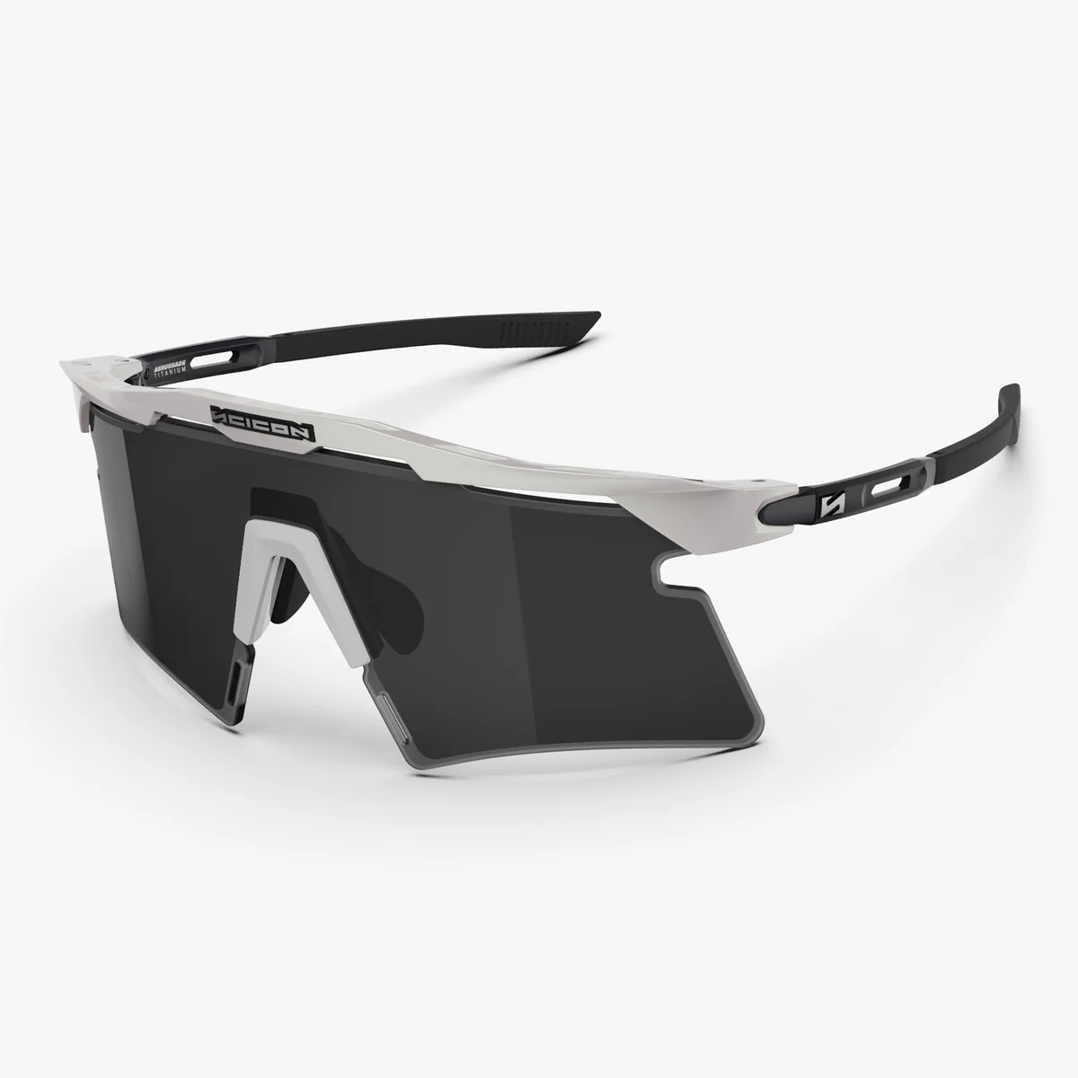 SCICON AEROSHADE 2.0 TITANIUM Brille Weiß Metal Glas Smoke Black + Pink