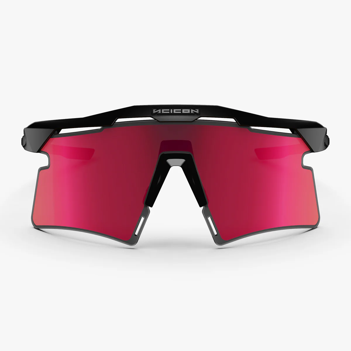 SCICON AEROSHADE 2.0 TITANIUM Brille Schwarz Matt Multimirror Glas Sunburts + Pink