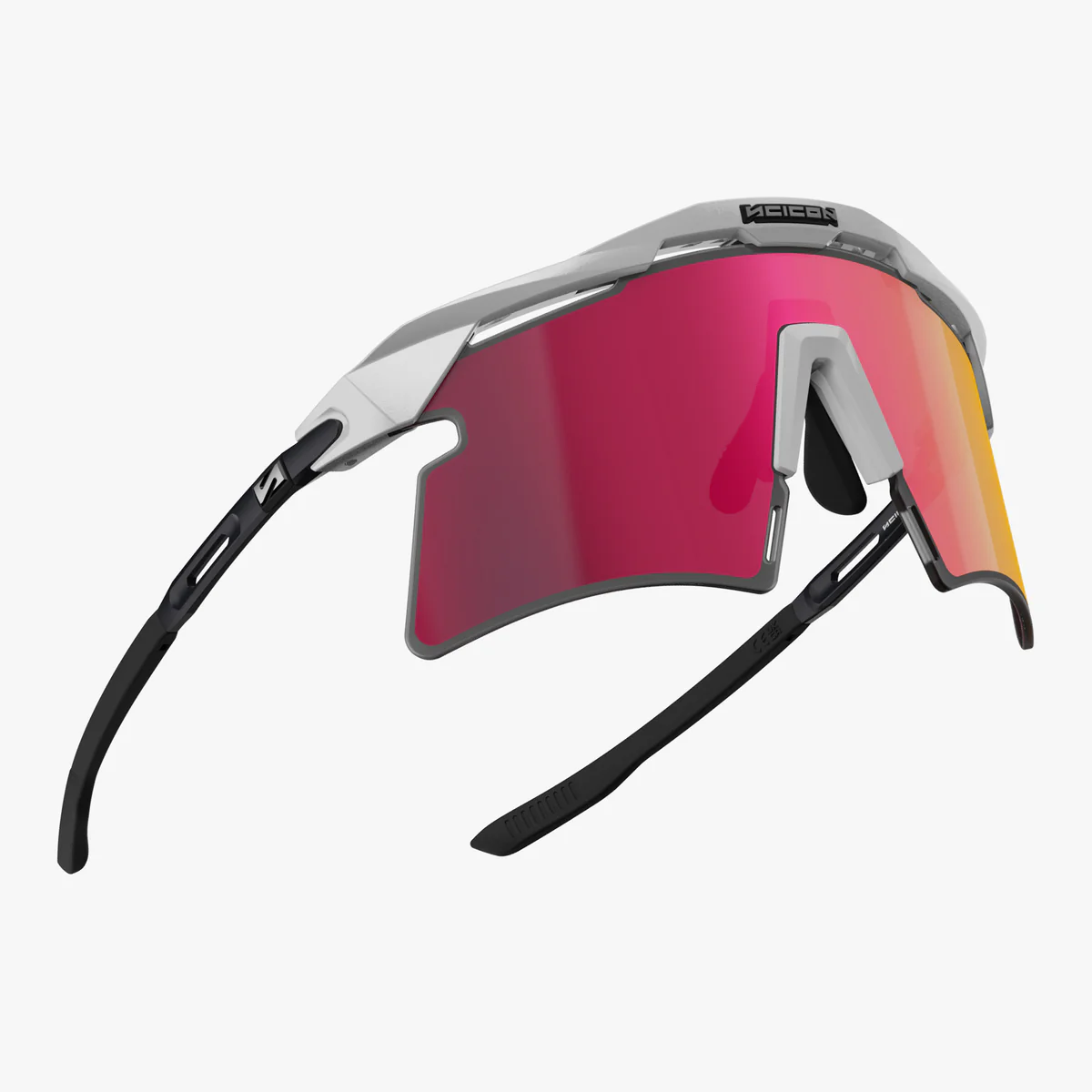 Brille SCICON AEROSHADE 2.0 TITANIUM Weiß Metal Glas Multimirror Sunburts + Pink