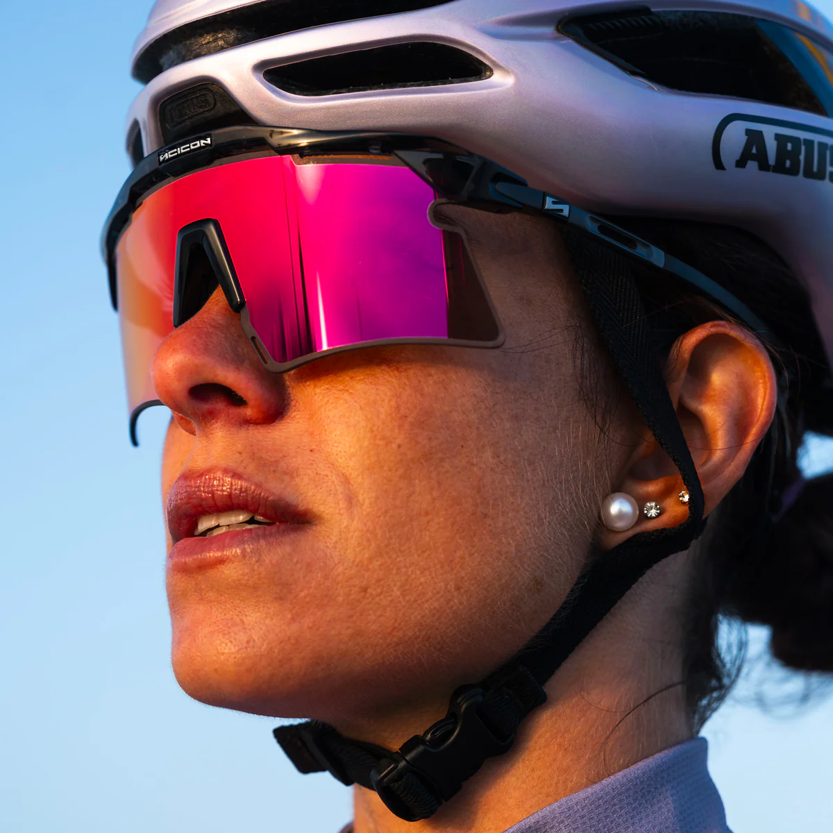 Brille SCICON AEROSHADE 2.0 TITANIUM Schwarz Crystal Gloss Multimirror Glas Sunburts + Pink