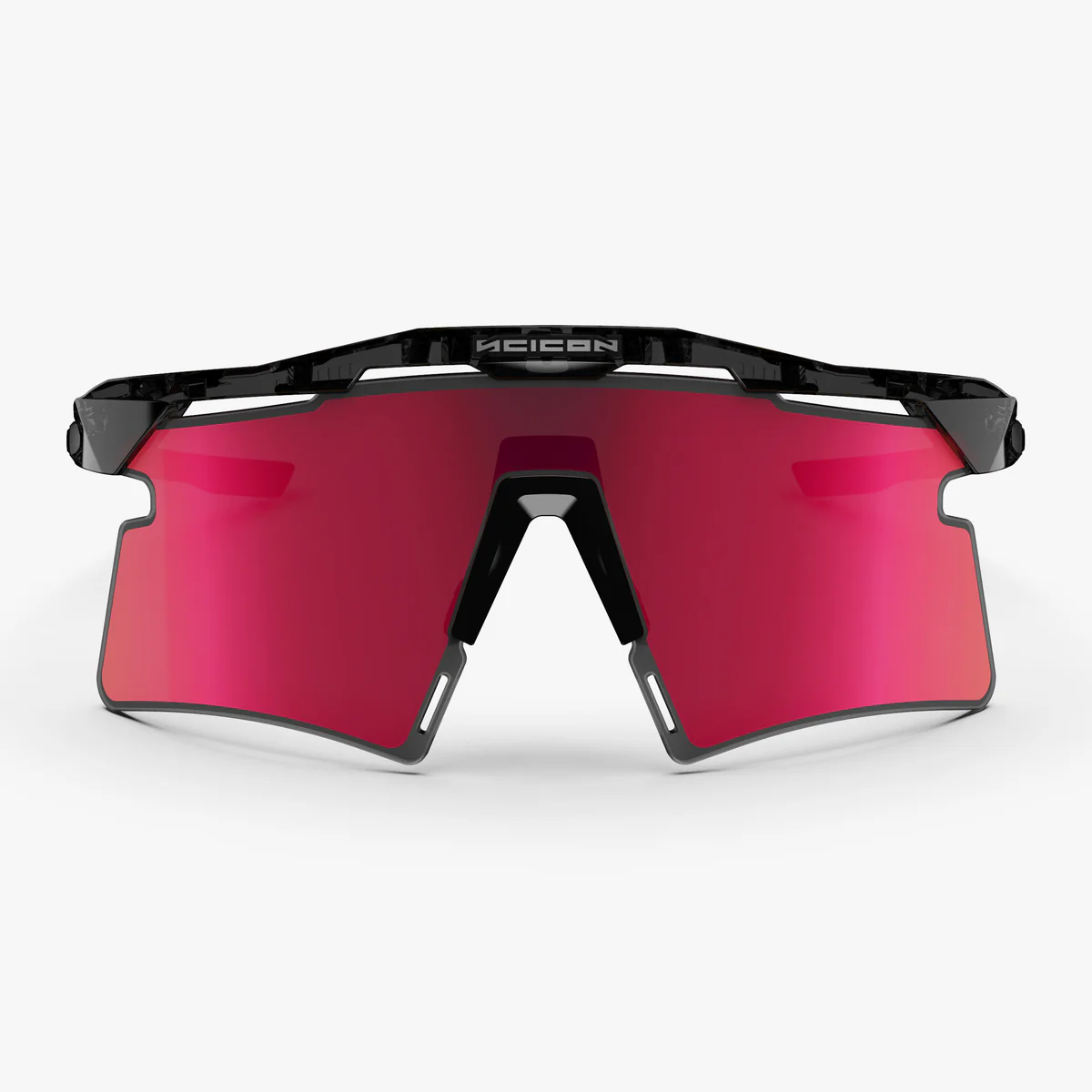 Brille SCICON AEROSHADE 2.0 TITANIUM Schwarz Crystal Gloss Multimirror Glas Sunburts + Pink