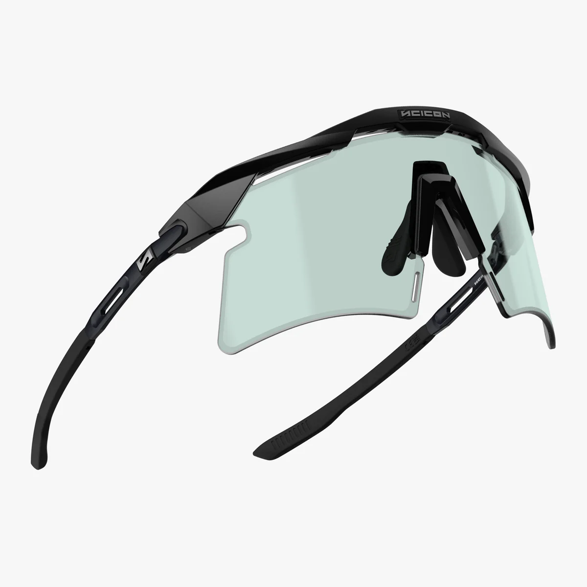 SCICON AEROSHADE 2.0 TITANIUM Brille Schwarz Matt Photochromatisches Glas Blue Green