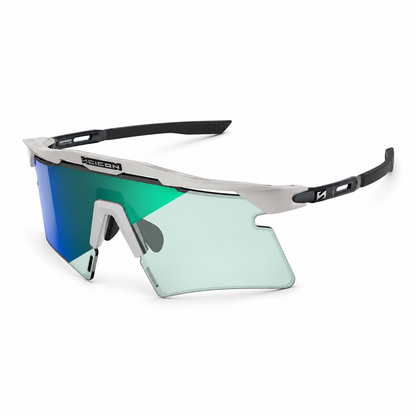 Brille SCICON AEROSHADE 2.0 TITANIUM Weiß Metall Glas Photochromisch Blau Grün