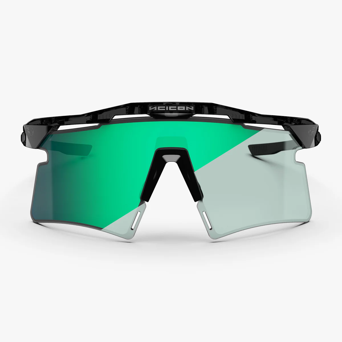SCICON AEROSHADE 2.0 TITANIUM Brille Schwarz Crystal Gloss Photochromatisches Glas Blue Green