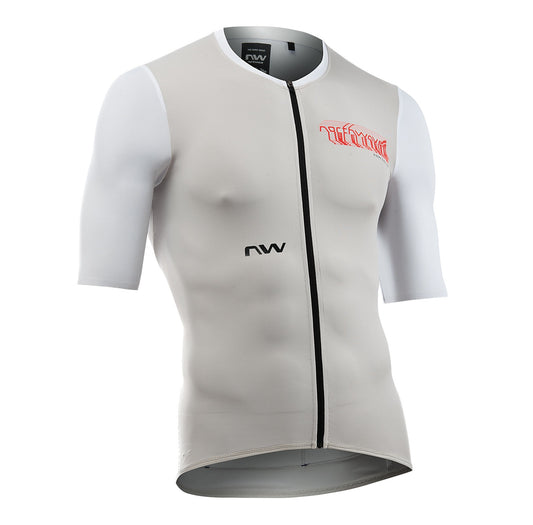 NORTHWAVE ESSENCE EVO Trikot Kurzarm Grau/Weiß