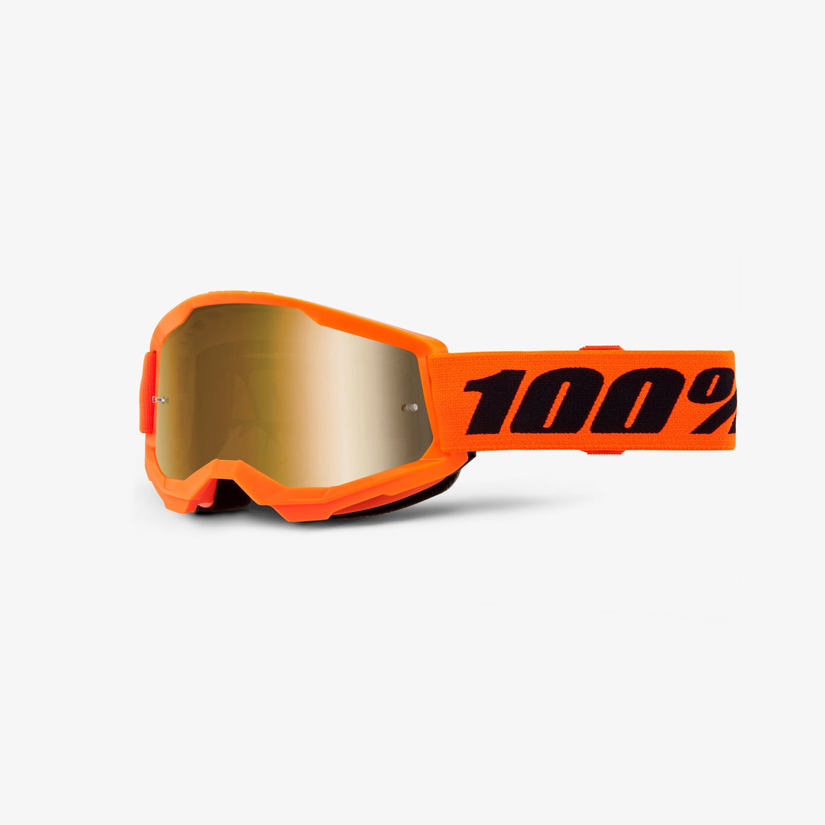 Maske 100% STRATA 2 JUNIOR Orange Scheibe Gold Mirror