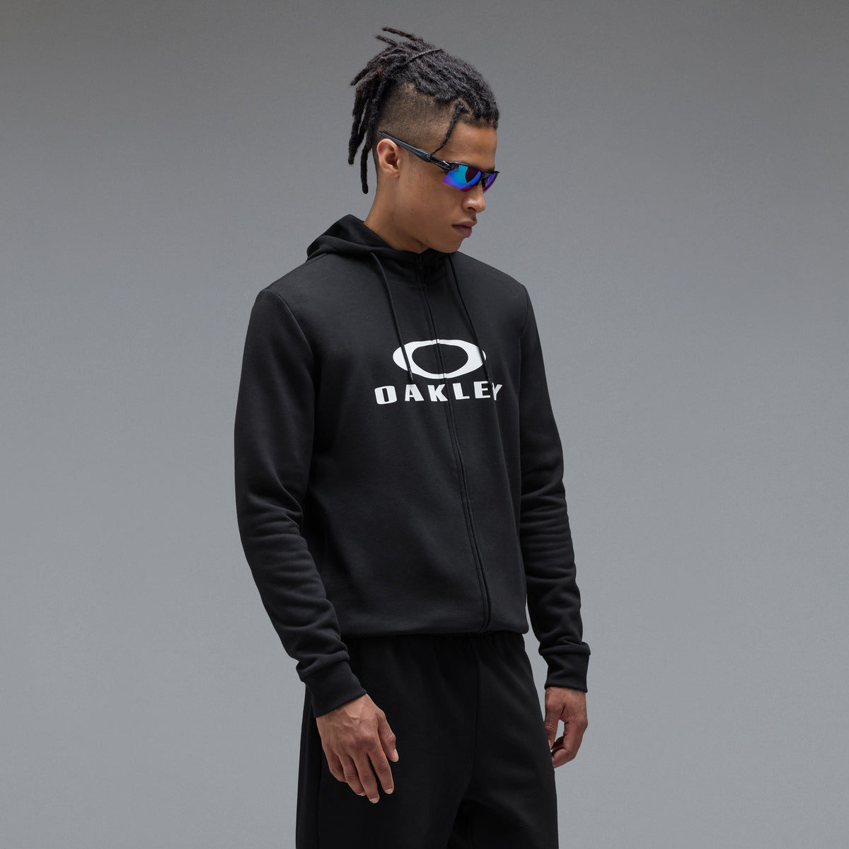 Kapuzenpullover OAKLEY BARK FZ HOODIE 2.0 Schwarz/Weiß