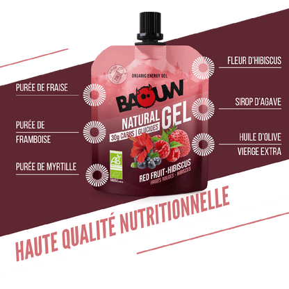 Energiegel BAOUW BIO Rote Früchte-Hibiskus (85g)