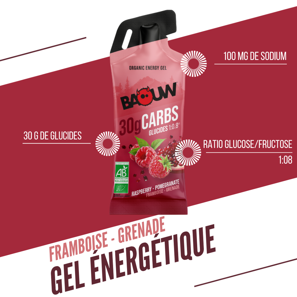 Energiegel BAOW (44g) Zitrone/Himbeere/Granatapfel