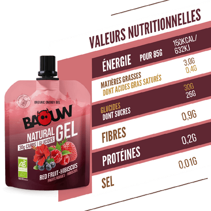 Energiegel BAOUW BIO Rote Früchte-Hibiskus (85g)