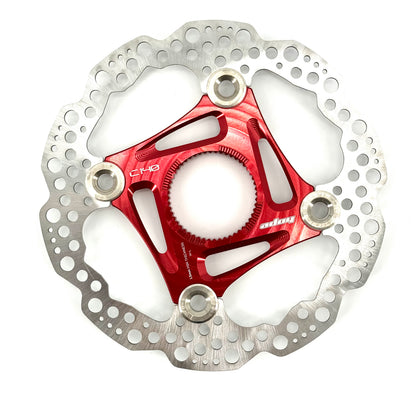 Schwimmend gelagerte HOPE Centerlock-Bremsscheibe Rot