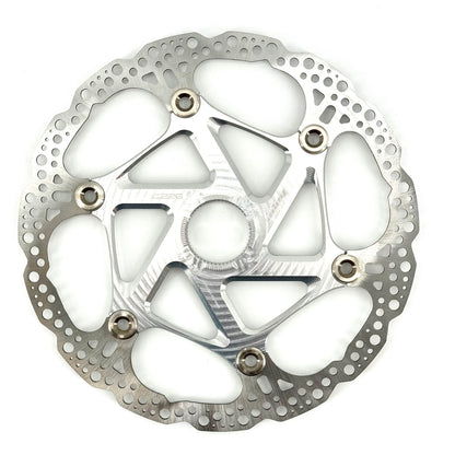 Schwimmend gelagerte HOPE Centerlock-Bremsscheibe Silber