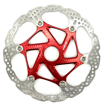 Schwimmend gelagerte HOPE Centerlock-Bremsscheibe Rot