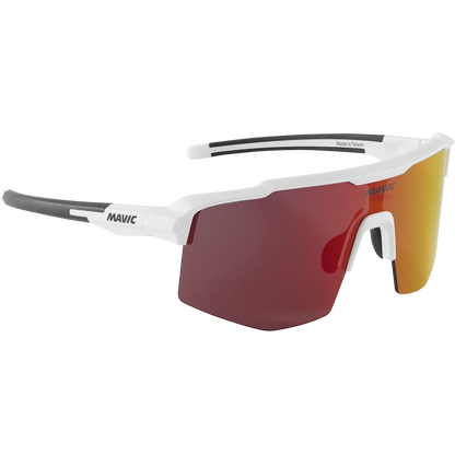 MAVIC MVS SHIELD Brille Weiß Rotes Glas