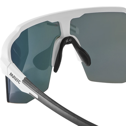 MAVIC MVS SHIELD Brille Weiß Rotes Glas