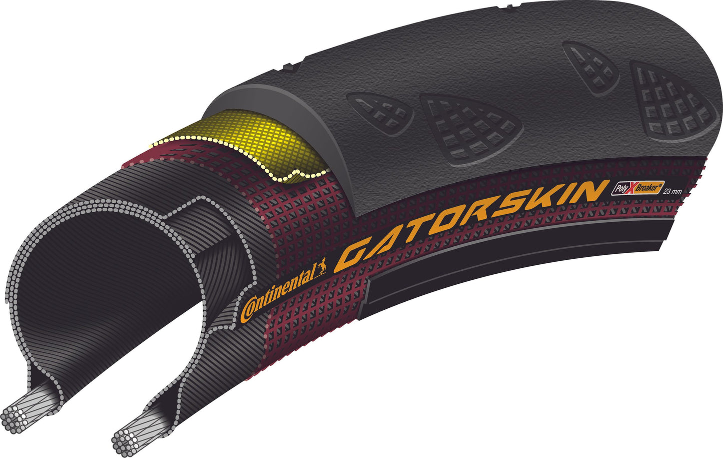 Reifen CONTINENTAL GATORSKIN 700x32c TubeType Schwarz