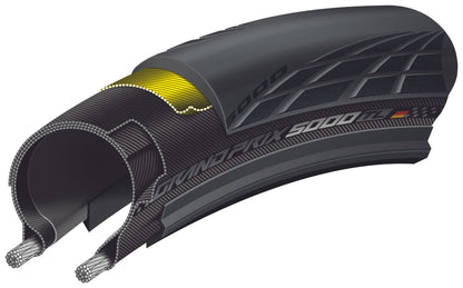 Reifen CONTINENTAL GRAND PRIX 5000 S TR 700c Tubeless Ready Schwarz