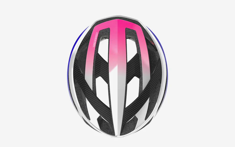 Straßenhelm RUDY PROJECT REBEL CARBON Weiß/Violett/Rosa