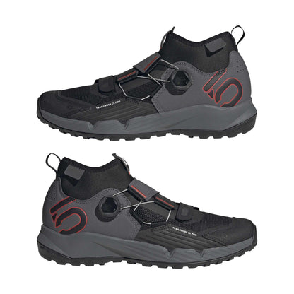 MTB-Schuhe ADIDAS FIVE TEN TRAILCROSS PRO CLIP-IN Grau/Schwarz/Rot