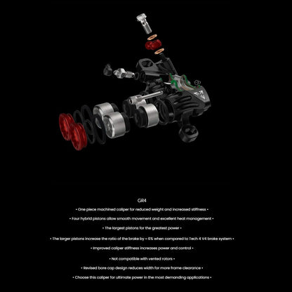 Vorderbremse HOPE TECH 4 EVO GR4 Schwarz/Rauchgrau