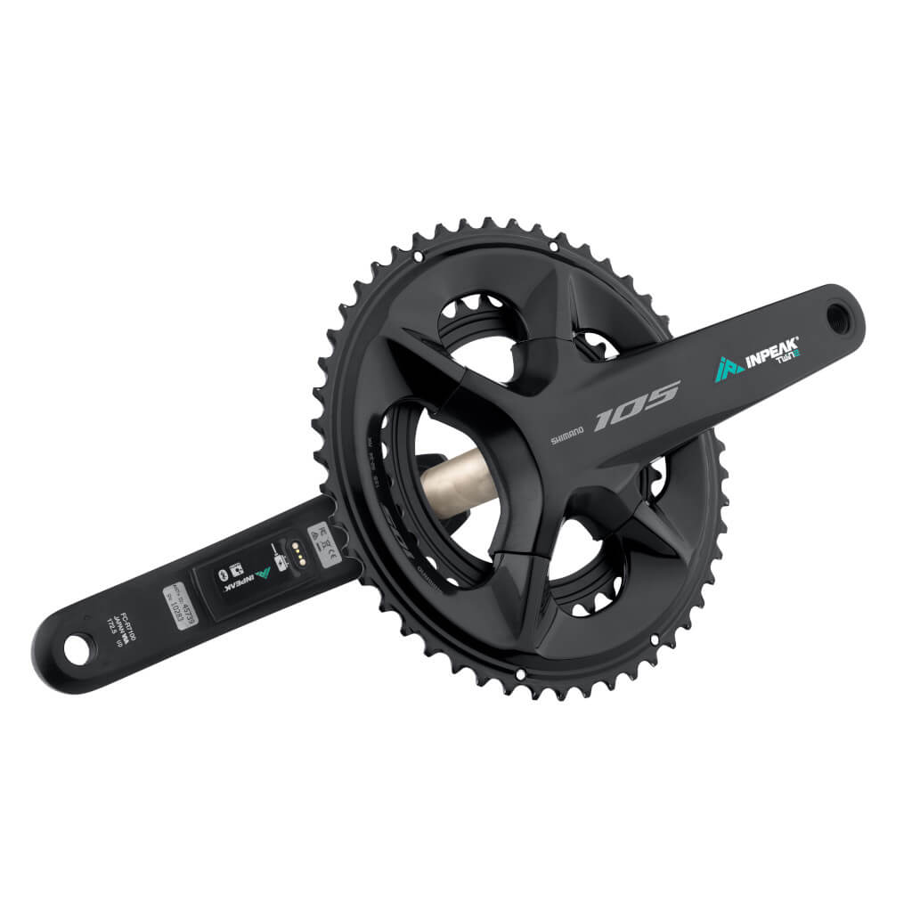 Kurbelgarnitur mit Leistungsmesser INPEAK POWERCRANK-E TWIN2 LR Shimano 105 R7100