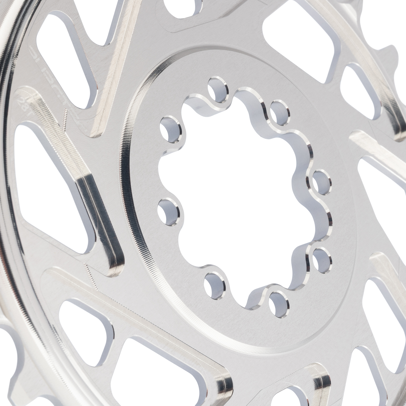 Mono Kettenblatt BURGTEC THICK THIN 12-fach BOOST Direct Mount 8 Schrauben T-Type Narrow Wide Offset 3mm Silber
