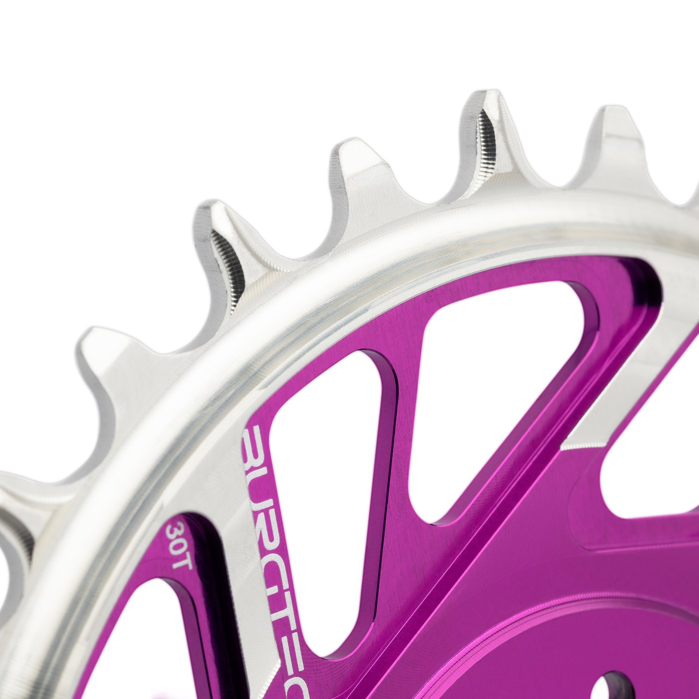 Mono Kettenblatt BURGTEC THICK THIN 12V BOOST Direct Mount 8 Schrauben T-Type Narrow Wide Offset 3mm Violett