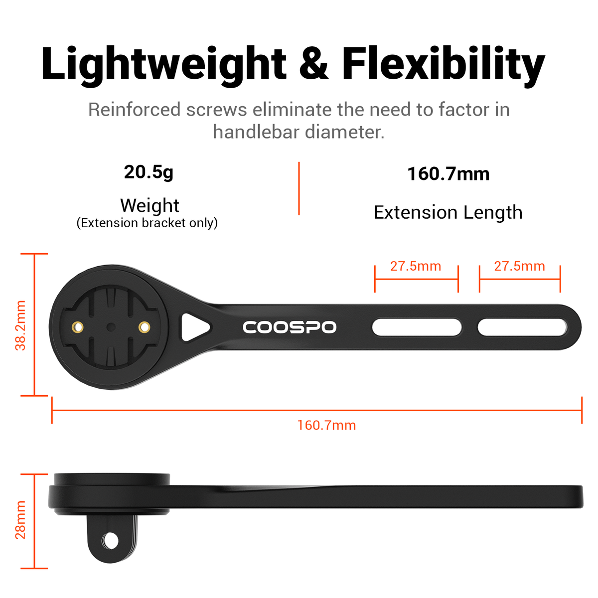 Fahrradcomputer-Halterung für integrierten Aero-Lenker COOSPO MT6S