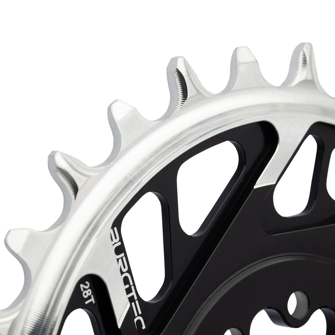 Mono Kettenblatt BURGTEC THICK THIN 12-fach BOOST Direct Mount 8 Schrauben T-Type Narrow Wide Offset 3mm Schwarz