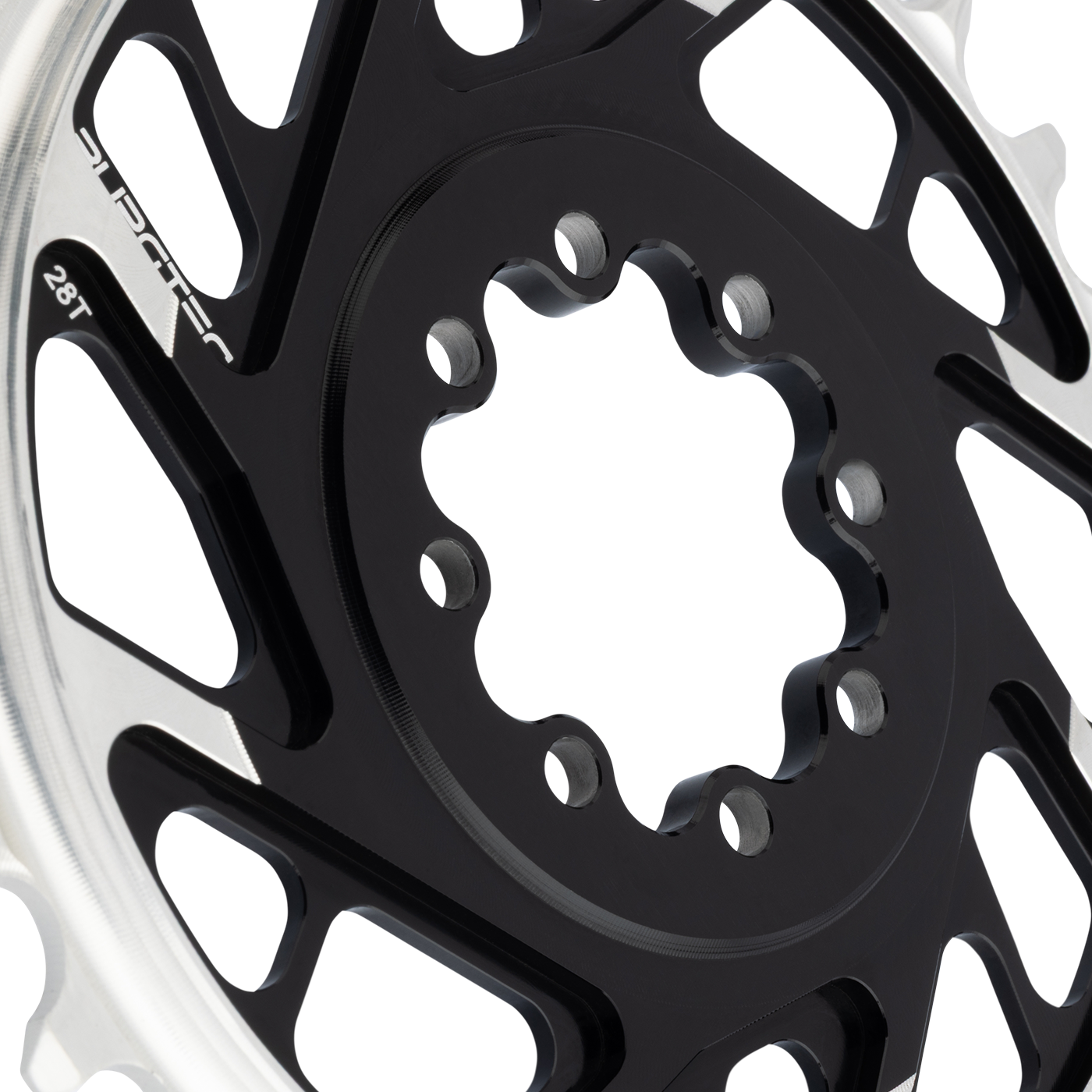 Mono Kettenblatt BURGTEC THICK THIN 12-fach BOOST Direct Mount 8 Schrauben T-Type Narrow Wide Offset 3mm Schwarz