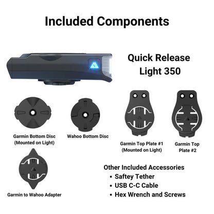 Frontlicht KOM CYCLING QUICK RELEASE LIGHT 350