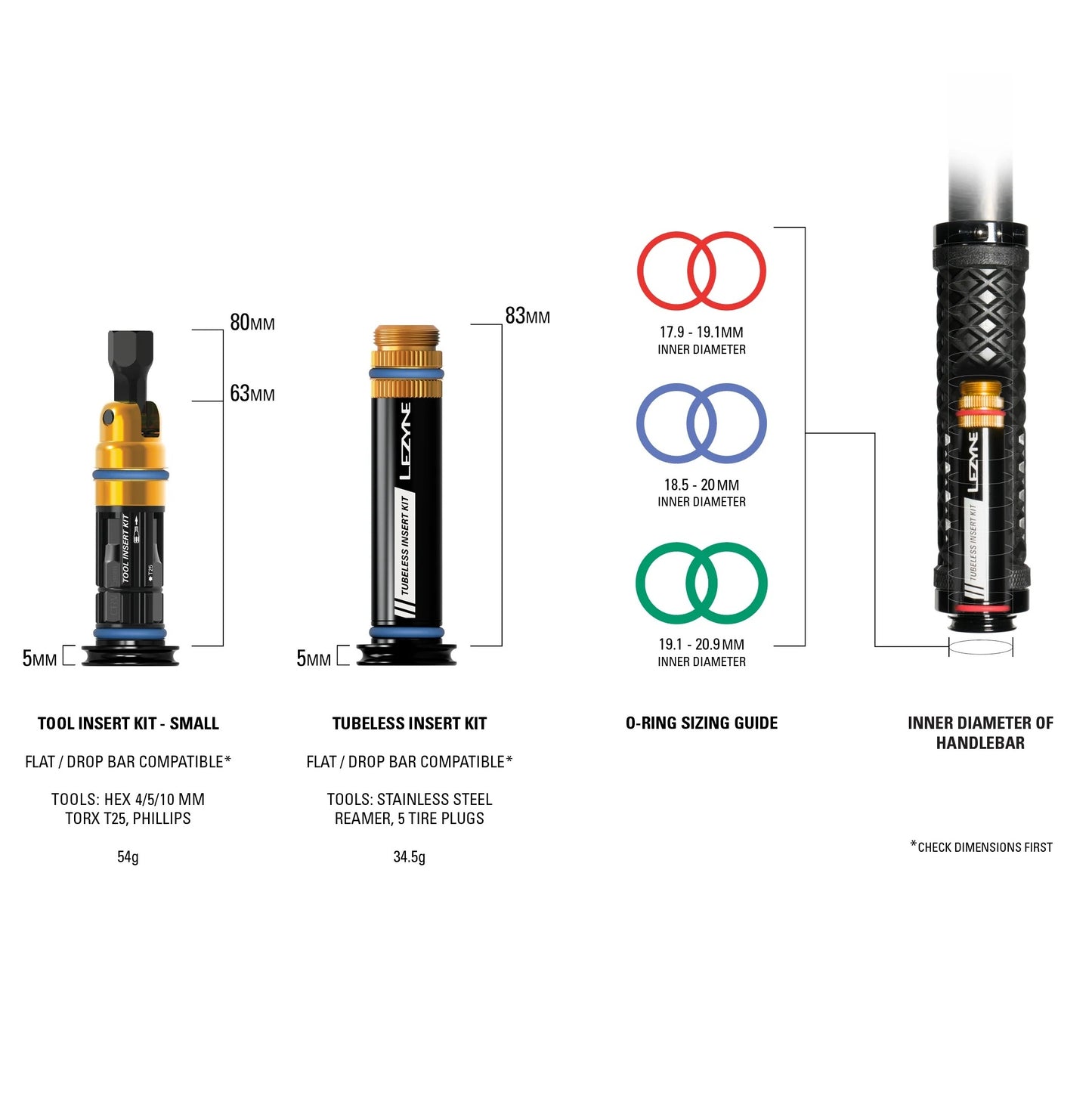 Tubeless Repair Kit + Multi-Tools S Integrierter LEZYNE-Bügel