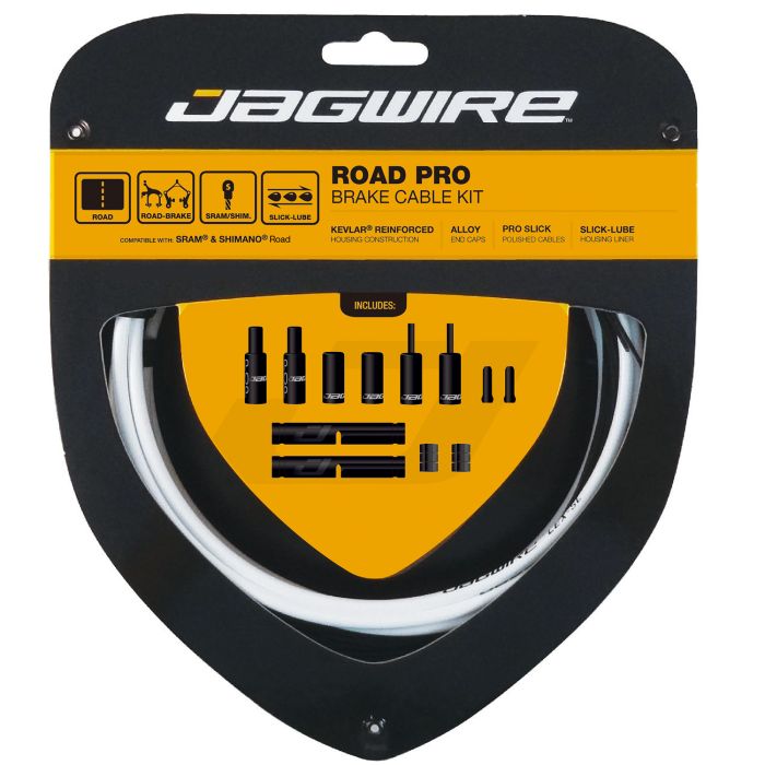 JAGWIRE ROAD PRO Bremskabel- und Hüllen-Set Weiß