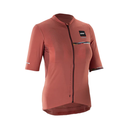 Trikot LEATT MTB ENDURANCE 5.0 CARGO Damen Kurzarm Rot