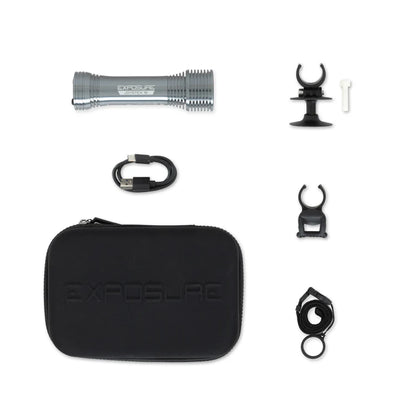 Frontlicht EXPOSURE LIGHTS JOYSTICK 18 mit Helm-/Lenkerhalterung