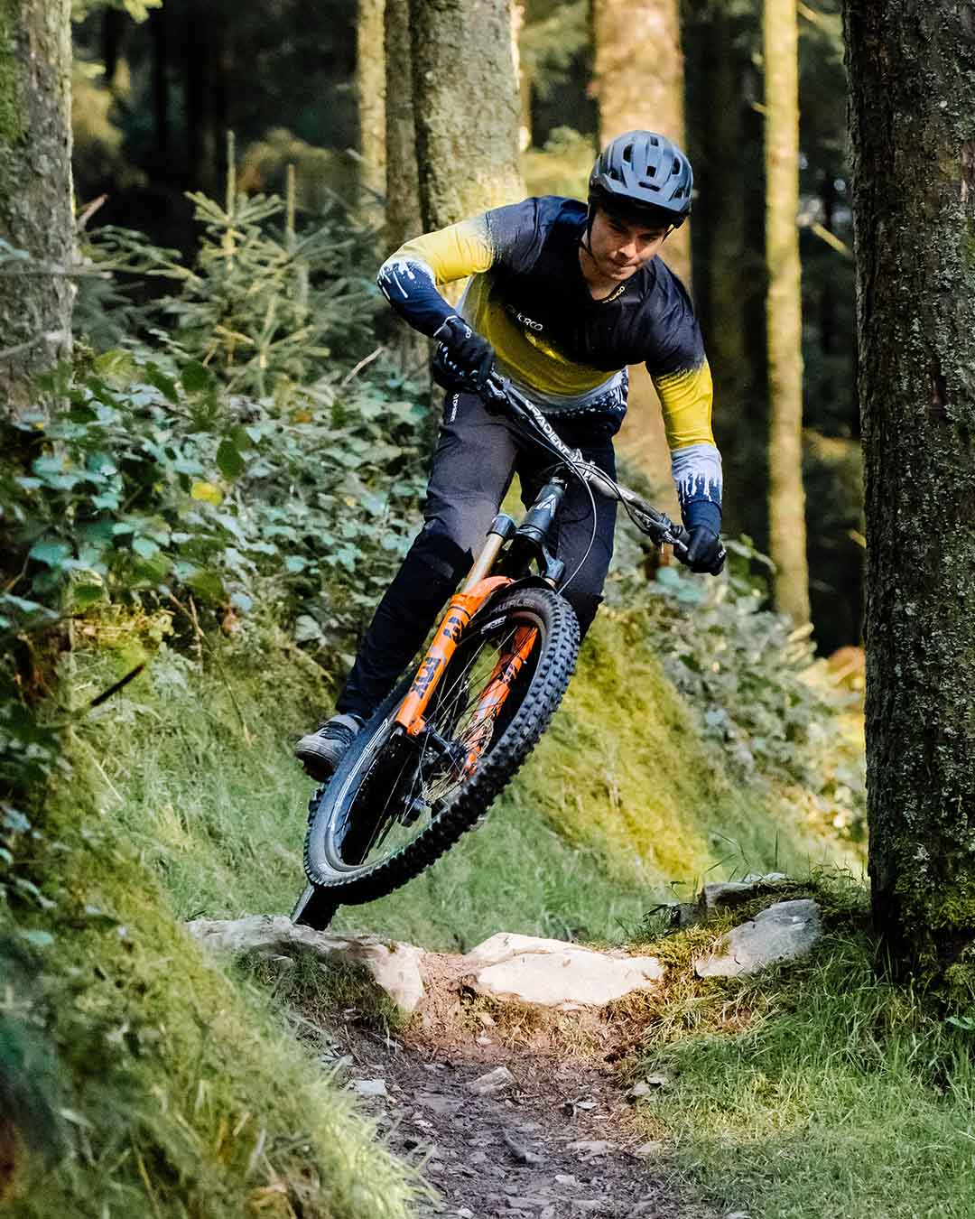 DHARCO RACE ACID RAIN Trikot Langarm Schwarz/Gelb