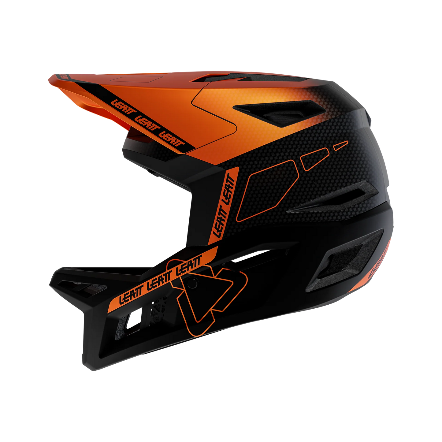 LEATT GRAVITY 6.0 CARBON GLOW MTB-Helm Schwarz/Orange
