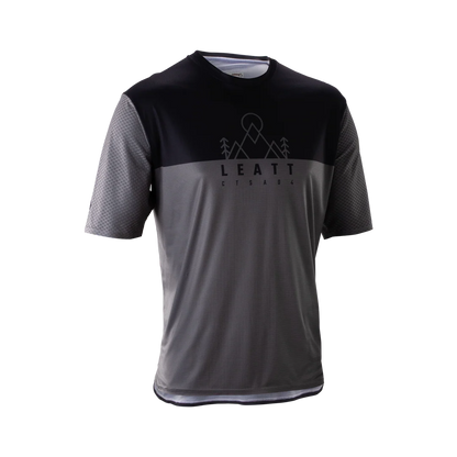 Trikot LEATT MTB TRAIL 3.0 Kurze Ärmel Schwarz