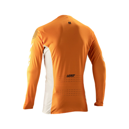Trikot LEATT MTB GRAVITY 5.0 Langarm Weiß/Orange