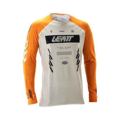 Trikot LEATT MTB GRAVITY 5.0 Langarm Weiß/Orange