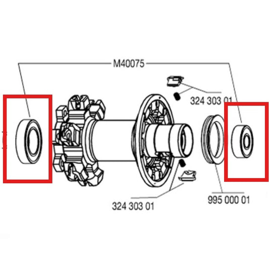 Lager Hinterradnabe Mavic-Räder