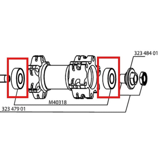 KIT 2 LAGER MAVIC NABE 12X28X8 6001
