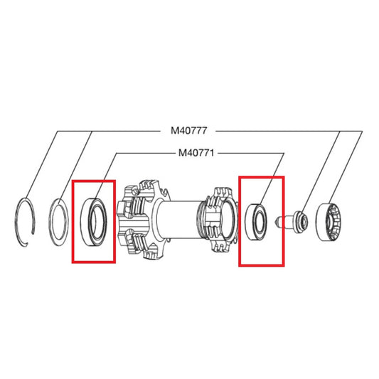 MAVIC LAGERSATZ FÜR LEFTY 50 & 60 HUB 25X37X7 (6805) + 15X28X7 (61902)