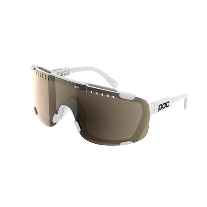Brille POC DEVOUR MID Weiß Glas Clarity Trail Partly Sunny Silver