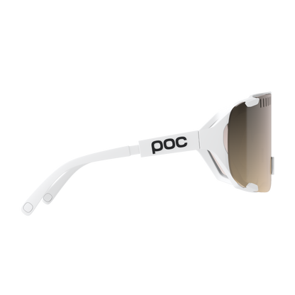 Brille POC DEVOUR MID Weiß Glas Clarity Trail Partly Sunny Silver
