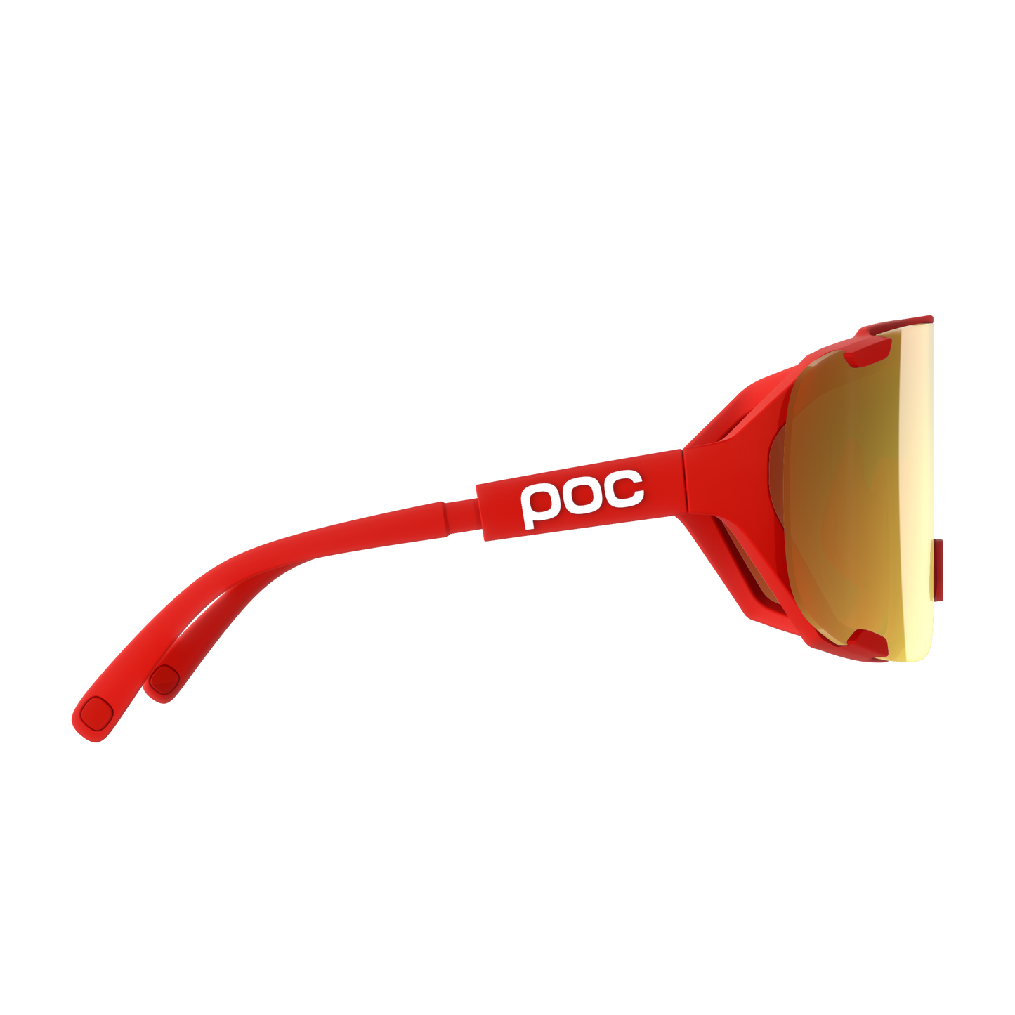 POC DEVOUR MID Brille Rot Clarity Road/Partly Sunny Gold Glas
