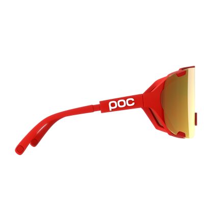 Brille POC DEVOUR MID Rot Glas Clarity Road Partly Sunny Gold